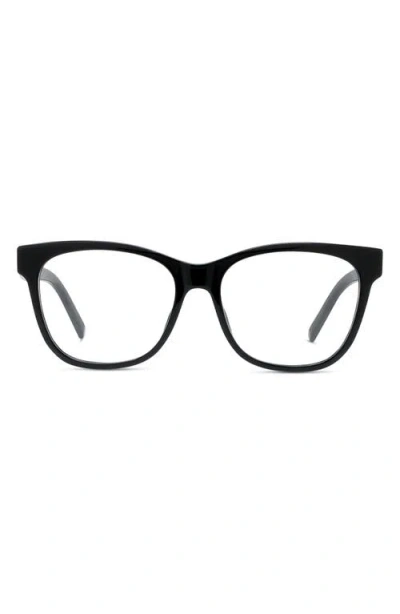 Givenchy Gv Day 54mm Geometric Optical Glasses In Shiny Black