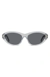 Givenchy Gv Day 55mm Cat Eye Sunglasses In Grey / Smoke Mirror