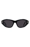 Givenchy Gv Day 55mm Cat Eye Sunglasses In Black