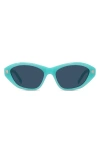 Givenchy Gv Day 55mm Cat Eye Sunglasses In Shiny Light Blue / Blue