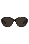 Givenchy Gv Day Gv40075i 52e Square Sunglasses In Dark Havana / Brown