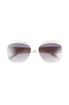 Givenchy Gv Day 55mm Round Sunglasses In Purple