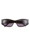 Givenchy Gv Day 56mm Geometric Sunglasses In Black