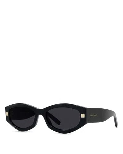 Givenchy Men's Gv Day 54mm Geometric Sunglasses In Shiny Black Smoke