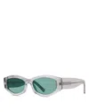 Givenchy Gv Day Geometric Sunglasses, 54mm In Gray/green