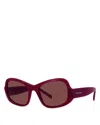 Givenchy Gv Day Geometric Sunglasses, 54mm In Red/bordeuax