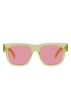 Givenchy Gv Day Lector 52mm Square Sunglasses In Shiny Yellow / Violet