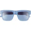 Givenchy Gv Day Lector Square Sunglasses In Shiny Light Blue/blue