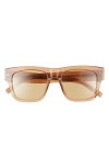 Givenchy Gv Day Lector Square Sunglasses In Shiny Light Brown/brown