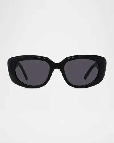 Givenchy Gv Day Rectangle Acetate Sunglasses In Black