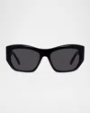 Givenchy Gv Day Rectangular Acetate Sunglasses In Black