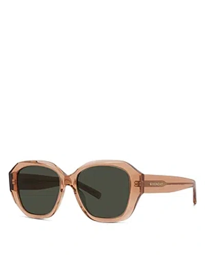 Givenchy Women's Gvday 55mm Round Sunglasses In Translucent Orange Green