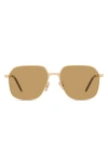 Givenchy Gv One 56mm Square Sunglasses In Gold