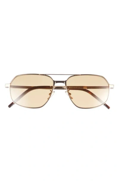 Givenchy Gv One 57mm Pilot Sunglasses In Brown