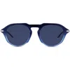 Givenchy Gv One Round Sunglasses In Shiny Blue/blue