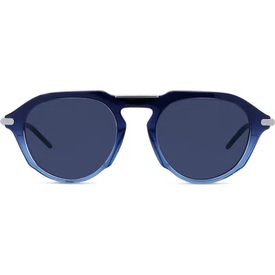 Givenchy Gv One Round Sunglasses In Shiny Blue/blue