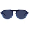 Givenchy Gv One Round Sunglasses In Shiny Blue/blue