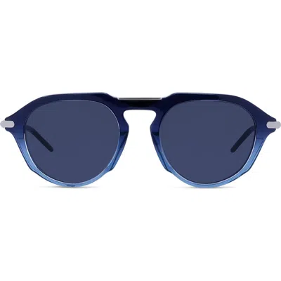 Givenchy Gv One Round Sunglasses In Shiny Blue/blue