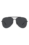 Givenchy Gv Speed 59mm Mirrored Pilot Sunglasses In Matte Black / Smoke Mirror