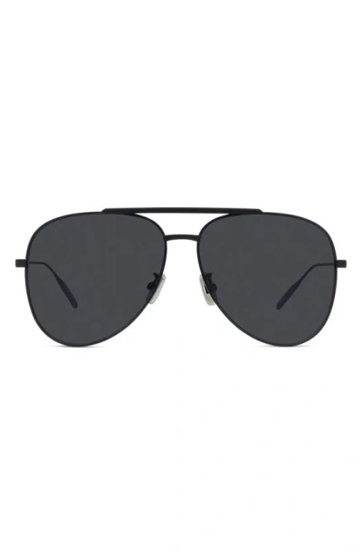 Givenchy Gv Speed 59mm Mirrored Pilot Sunglasses In Matte Black Smoke Mirror