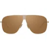 Givenchy Gv Speed 64mm Oversize Mirrored Pilot Sunglasses In Brown