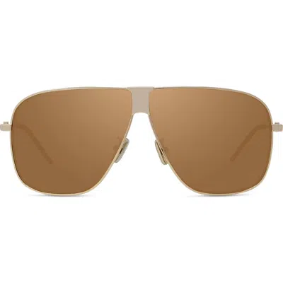 GIVENCHY GIVENCHY GV SPEED 64MM OVERSIZE MIRRORED PILOT SUNGLASSES