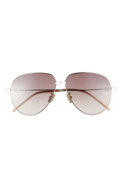 Givenchy Gv Speed Gradient Pilot Sunglasses In Gold/gradient Brown