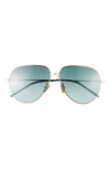 Givenchy Gv Speed Gradient Pilot Sunglasses In Shiny Endura Gold/green