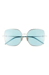 Givenchy Gv Speed Gradient Square Sunglasses In Gold / Blue