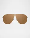 Givenchy Gv Speed 64mm Oversize Mirrored Pilot Sunglasses In Brown
