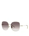 Givenchy Gv Speed Square Sunglasses, 58mm In Gold/brown Gradient