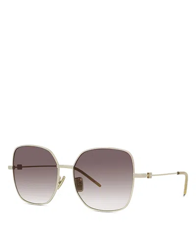 Givenchy Gv Speed Square Sunglasses, 58mm In Gold/brown Gradient