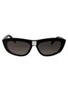 Givenchy 4gem Cat-eye Mask Acetate Sunglasses In 01b Shiny Black / Gradient Smoke
