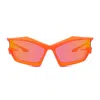 Givenchy Giv Cut 69mm Oversize Geometric Sunglasses In Arancione