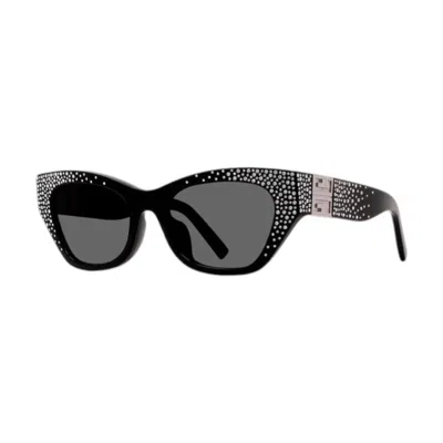 Givenchy Gv4019is01a Rhinestone-embellished Cat-eye Sunglasses In Red