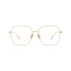 Givenchy Gold Square Glasses