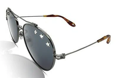 Pre-owned Givenchy Gv7057/n/stars Sunglasses Srj/ir Ruthenium Silver/grey
