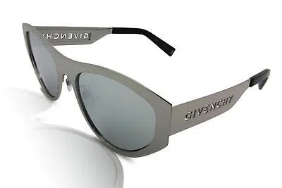 Pre-owned Givenchy Gv7203/s Women's Sunglasses 010/dc Palladium/grey In Silver