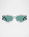 Givenchy Gv Day Geometric Sunglasses, 54mm In Gryogrn