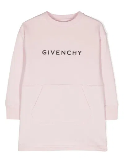Givenchy Kids' Logo-print Jersey Dress In Pink