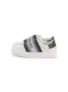 Givenchy Kids Leather Embroidered Logo Trainers In Black