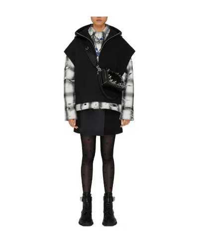 Givenchy Half-zip Short-sleeve Hoodie In Black