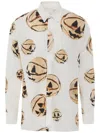 Givenchy Boxy Fit Print Shirt In White