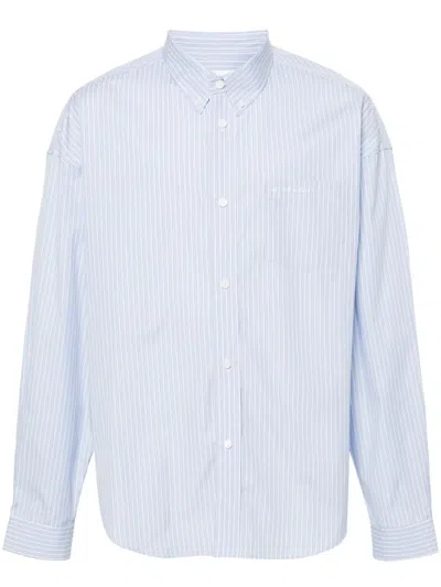 Givenchy Halo-stripe Cotton Shirt In Blue