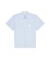 Givenchy Striped  Crest Shirt In Cotton In Blue