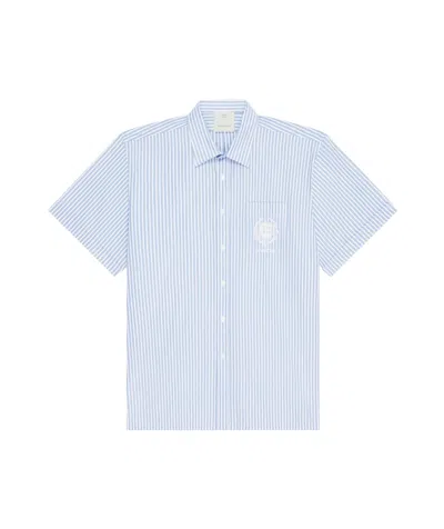 GIVENCHY GIVENCHY LOGO EMBROIDERED STRIPED SHIRT