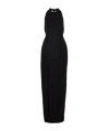 Givenchy Halter Neck Buttoned Back Gown In Black