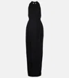 Givenchy Halter Neck Buttoned Back Gown In Black