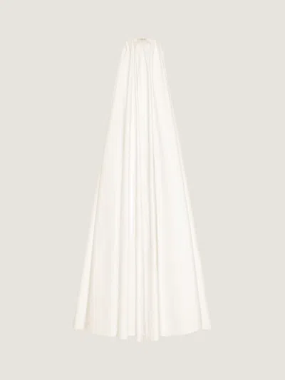 Givenchy Halterneck Evening Dress In Leather In White