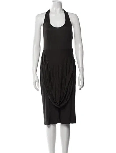 Pre-owned Givenchy Halterneck Knee-length Dress In Black